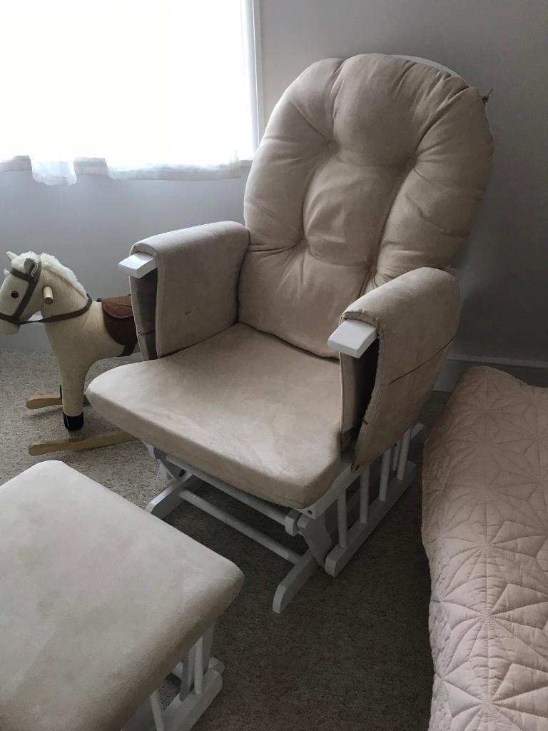 kub haywood reclining glider nursing chair and footstool